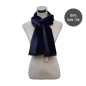 Preview: Scarf Shawl Silk Flannel Dark Blue  Light Blue